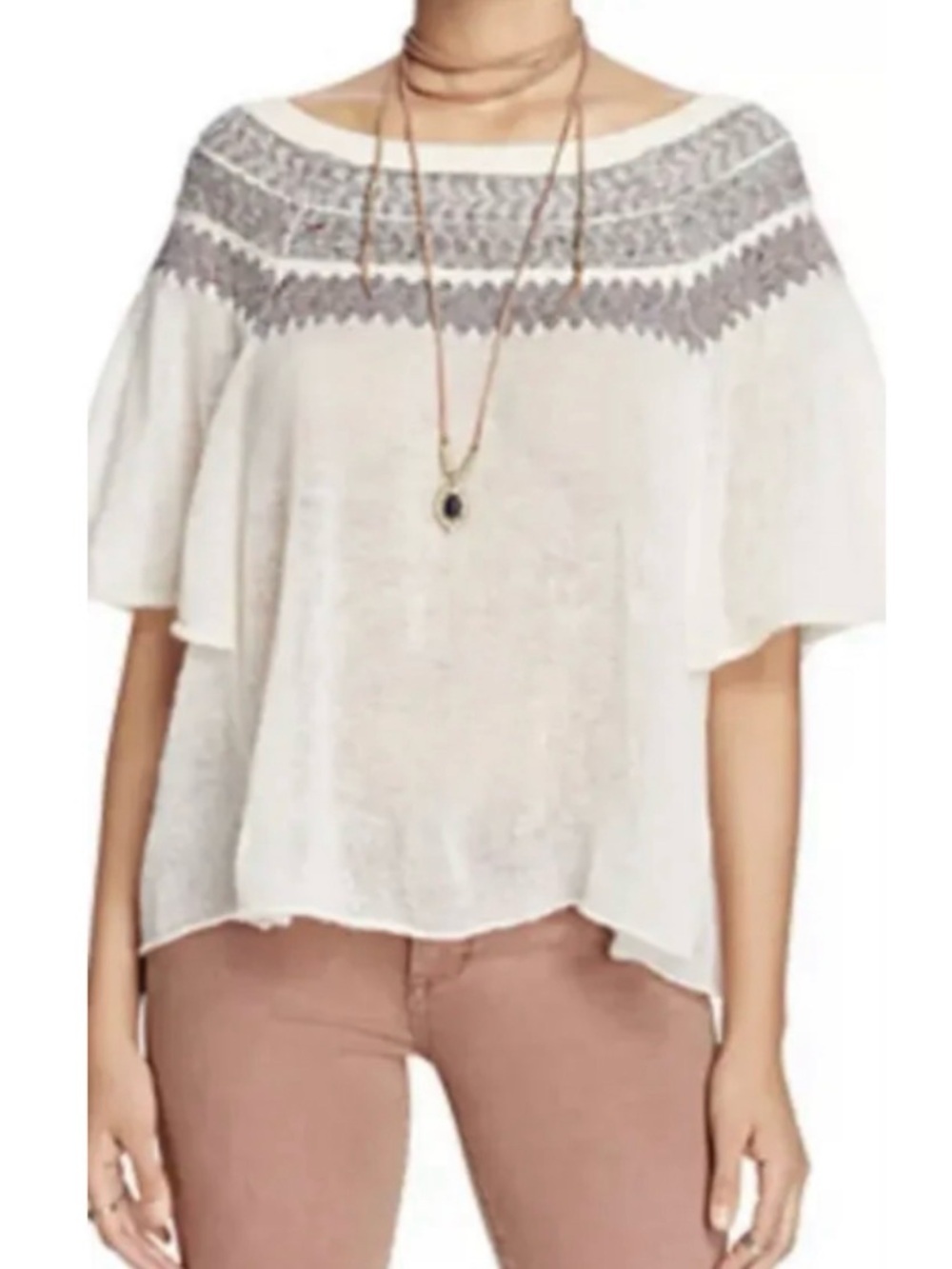 Free People Loch Lomand Off Shoulder Sweater - Picture 2 of 13